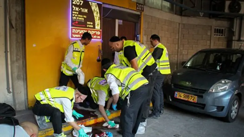Scene of Tel Aviv stabbing