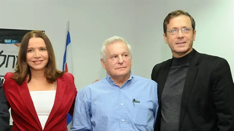 עמירם לוין עם יחימוביץ' והרצוג