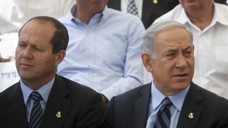 Barkat (L) and Netanyahu