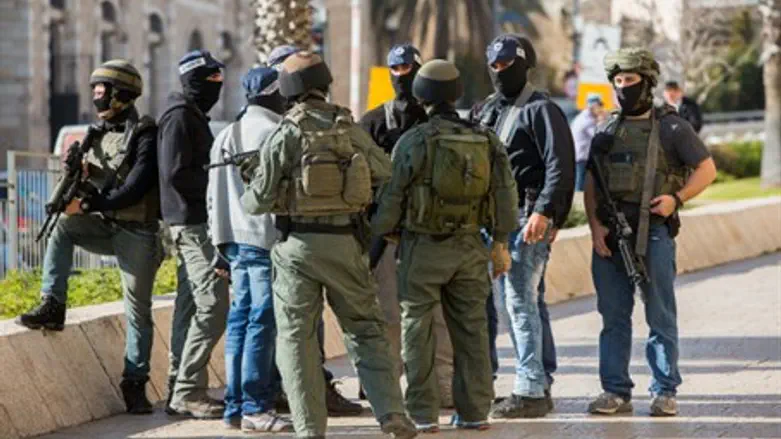 Scene of Yafo Gate stabbing (illustration)