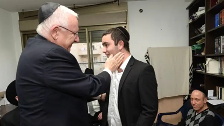 President Rivlin with the son, Boris