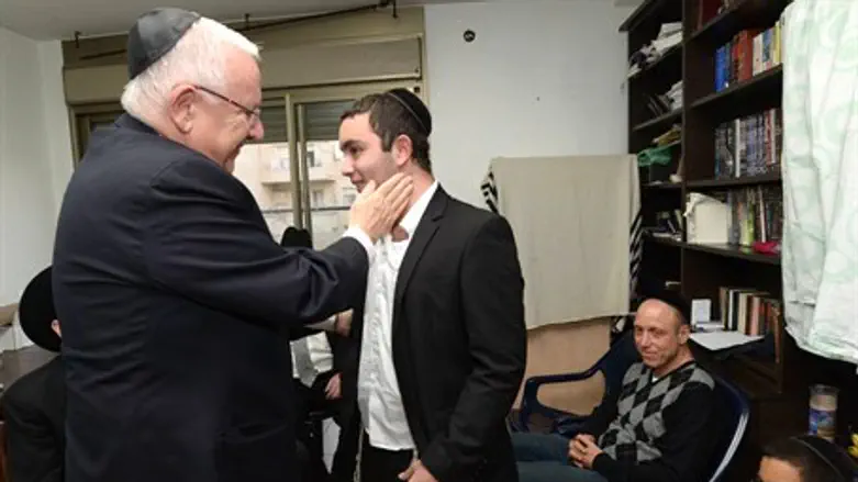 President Rivlin with the son, Boris