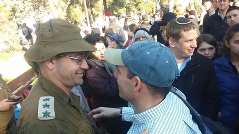 Ezra's father (right) with the brigade commander