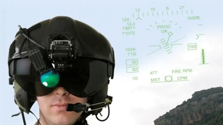 Jet pilot helmet technology (illustration)