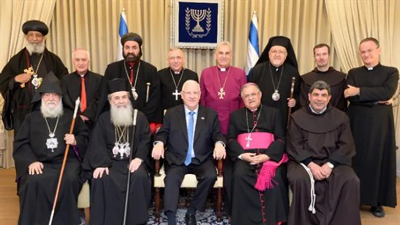 Christian community leaders with Rivlin