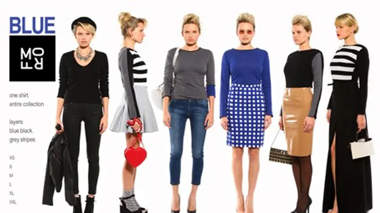 Morf Shirt- Blue - All of the photos are of a woman wearing the same shirt