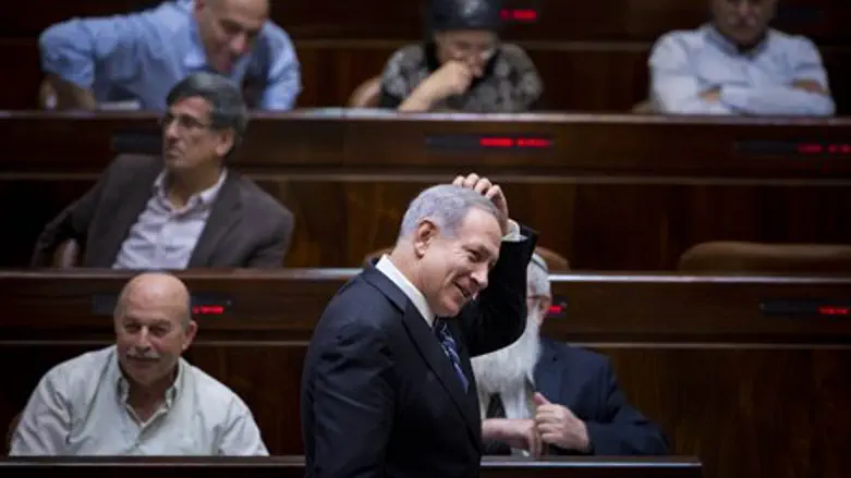 Binyamin Netanyahu in Knesset vote