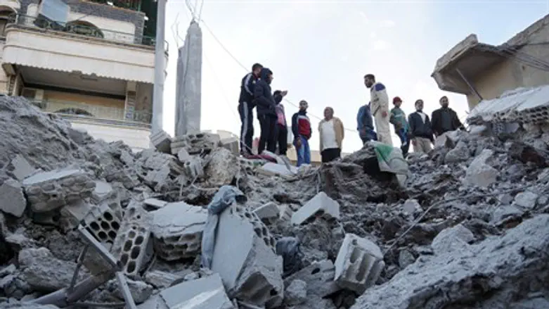 Site of airstrike in Syria