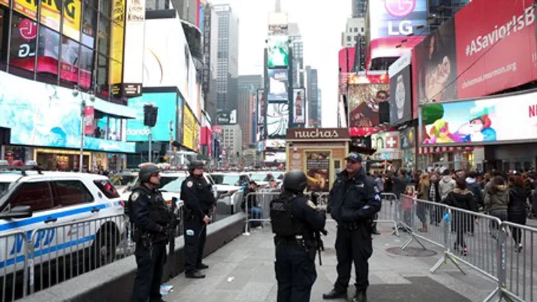 NYPD at Times Square ahead of New Year's Eve