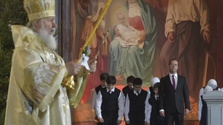 Patriarch Kirill at Orthodox Christmas service
