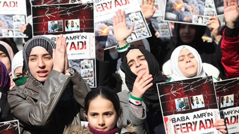 Protests in Syria (illustrative)