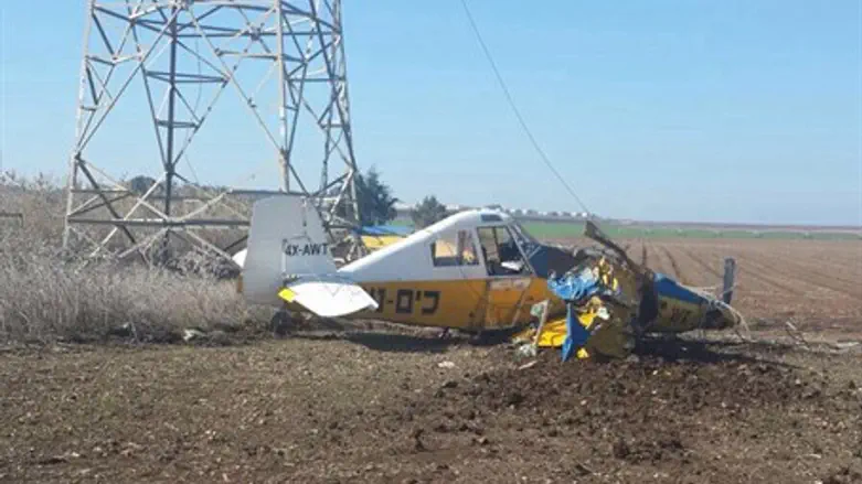 Crashed crop duster