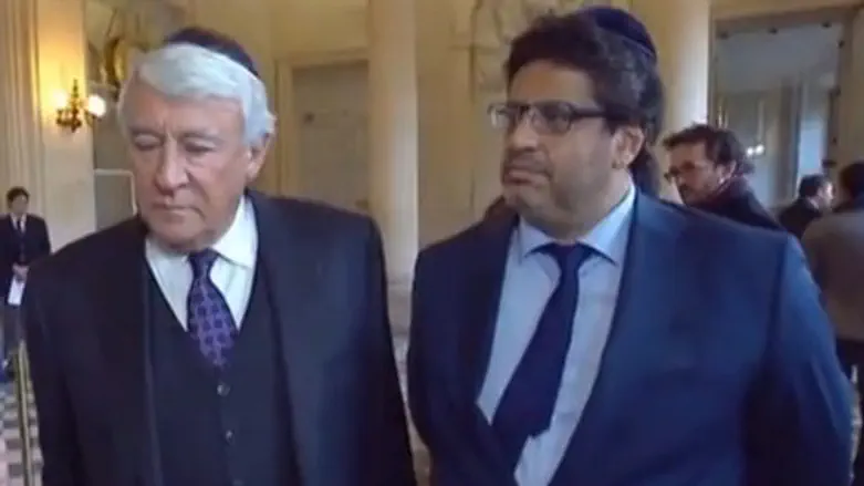 מאיר חביב וקלוד גואזגן בפרלמנט