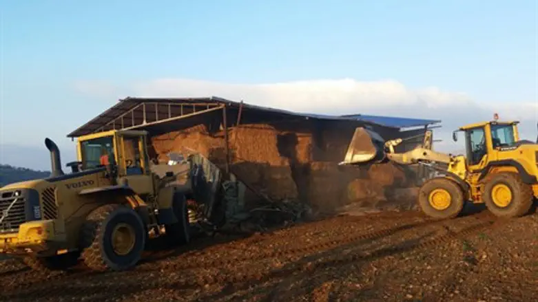 הרס מבנה פלסטיני לא חוקי