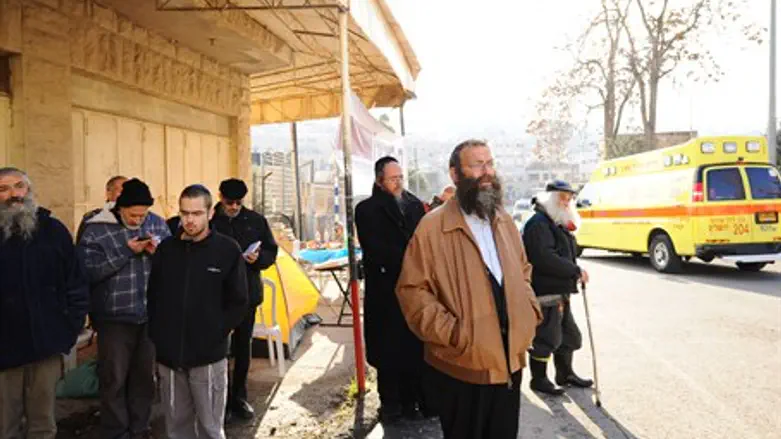 Барух Марзель на акции протеста в Хевроне