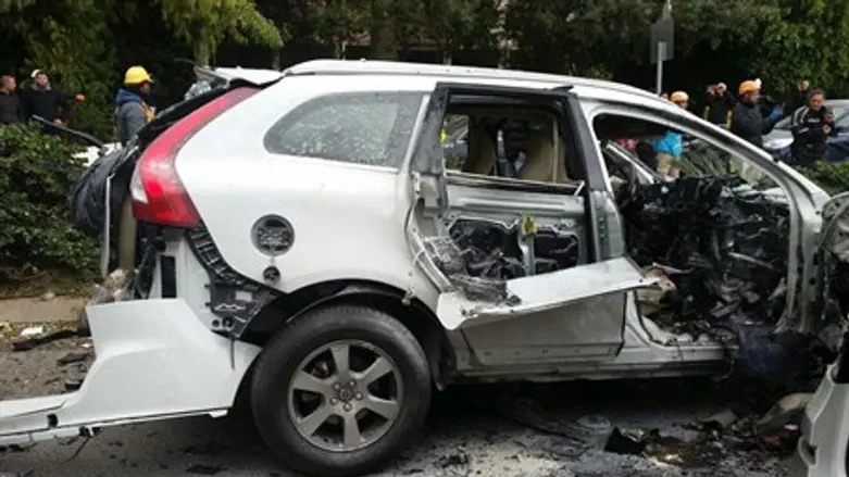 Vehicle after explosion