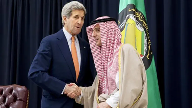 John Kerry with Saudi Foreign Minister Adel al-Jubeir