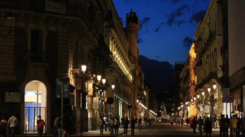 Night view of Sicily