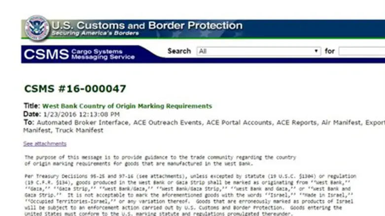 Директива Таможенной службы США. Иллюстрация
