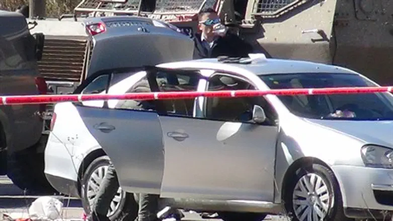 Место теракта около Бейт-Эля