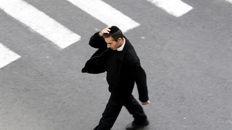 Jewish man in kippah (illustration)