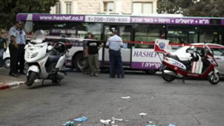 זירת התאונה בירושלים