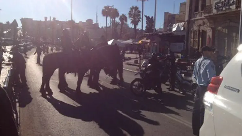 זירת הפיגוע סמוך לשער שכם