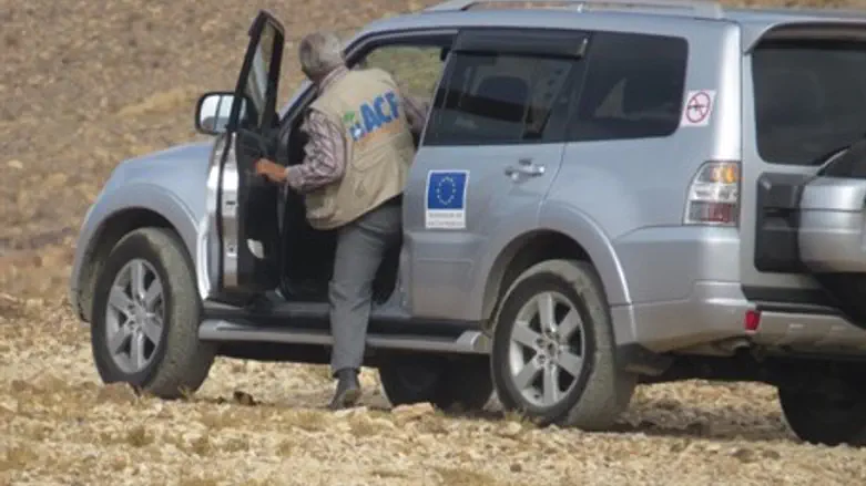 EU car in Judea-Samaria (illustration)