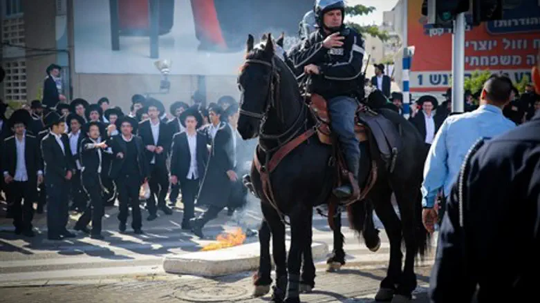 הפגנת חרדים באשדוד. ארכיון