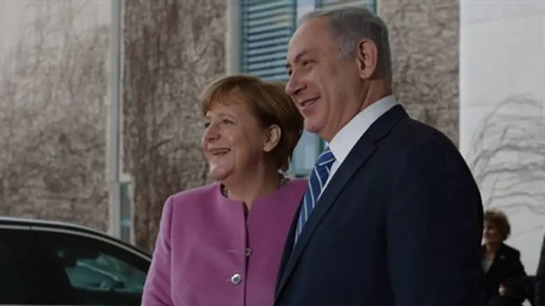 Netanyahu and Merkel in Berlin