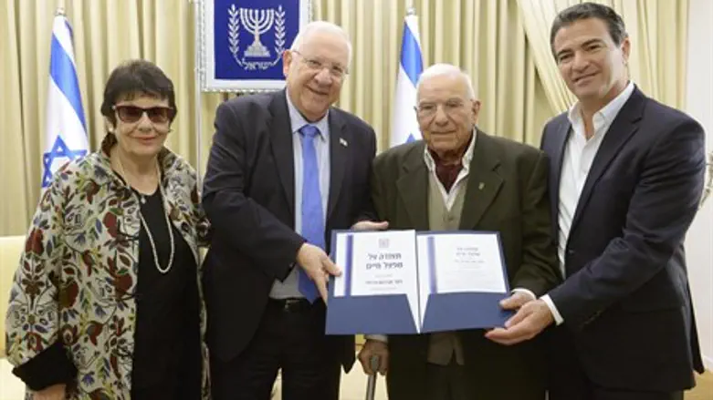 The Barzilais with the President and Cohen.