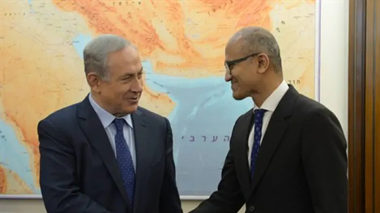נתניהו ומנכ"ל מיקרוסופט