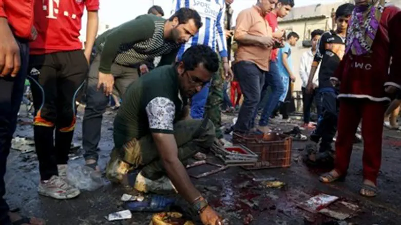 Bombing site in Baghdad.