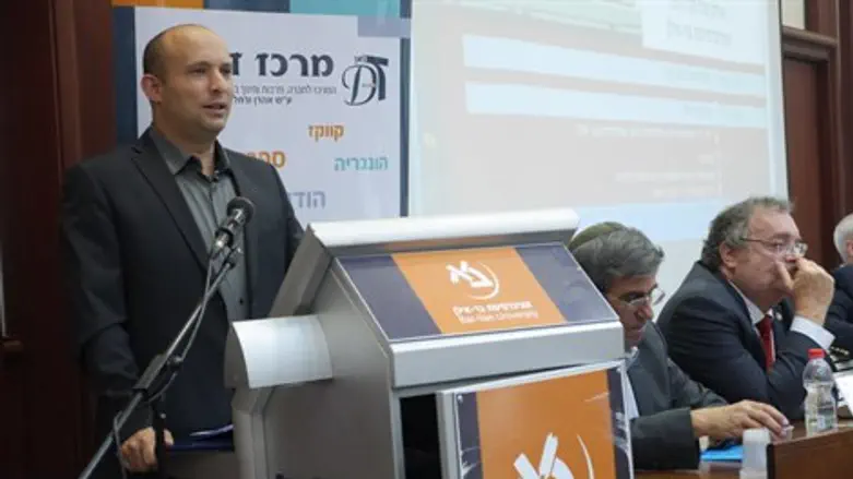 השר בנט באוניברסיטת בר אילן