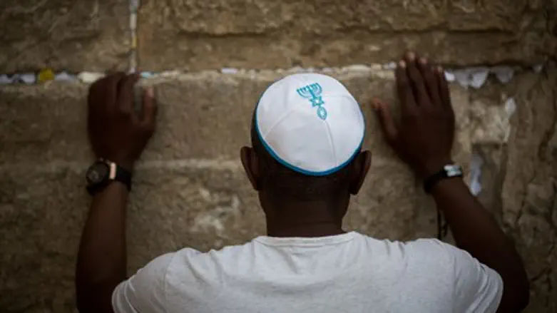 Praying at the Kotel