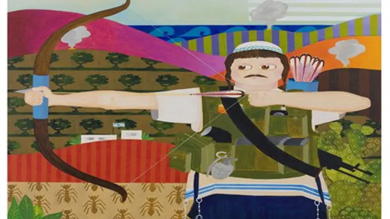 'ל"ג בעומר', ציור של אליהו אריק בוקובזקה.