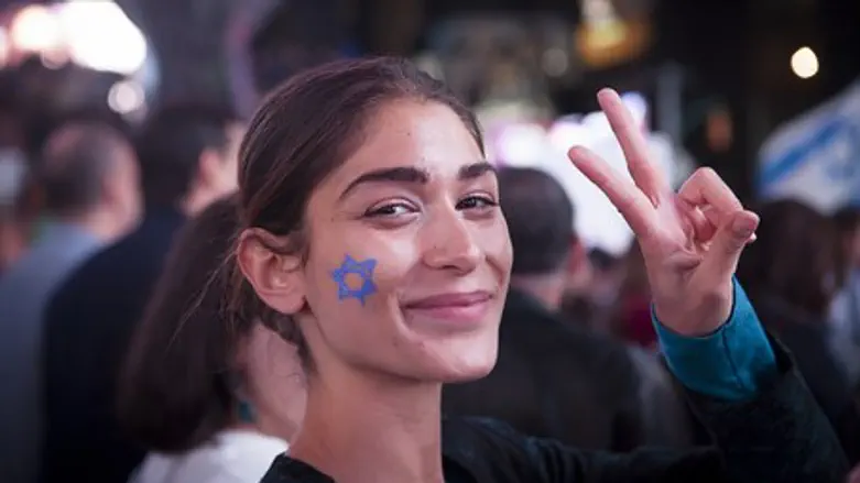 American Jews rally for Israel (illustration)