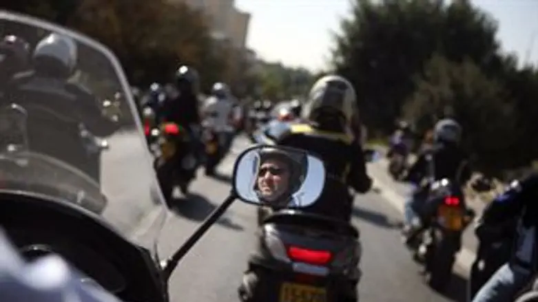 רוכבי האופנועים בהפגנת השבוע שעבר