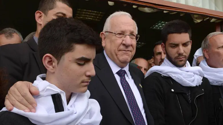 הנשיא עם בני המשפחה