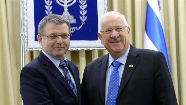 ריבלין עם שר החוץ הצ'כי