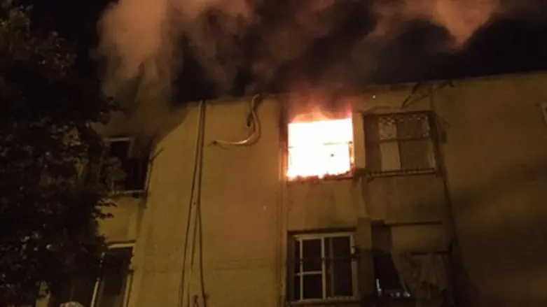 Пожар в Хадере