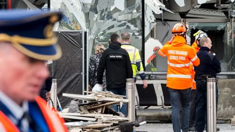 Scene of Brussels airport bombing