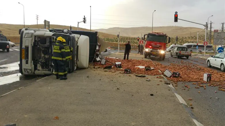 תאונה במעורבות משאית. ארכיון