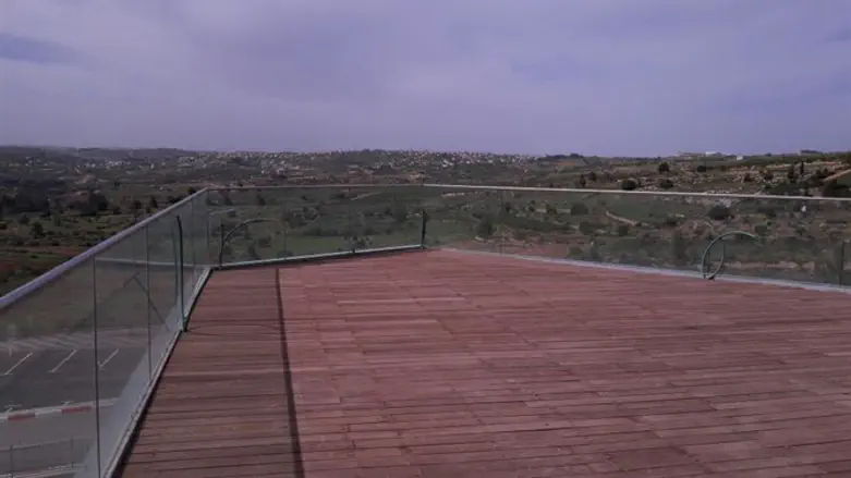 המרפסת הדרומית בה אמור היה להתקיים הטקס