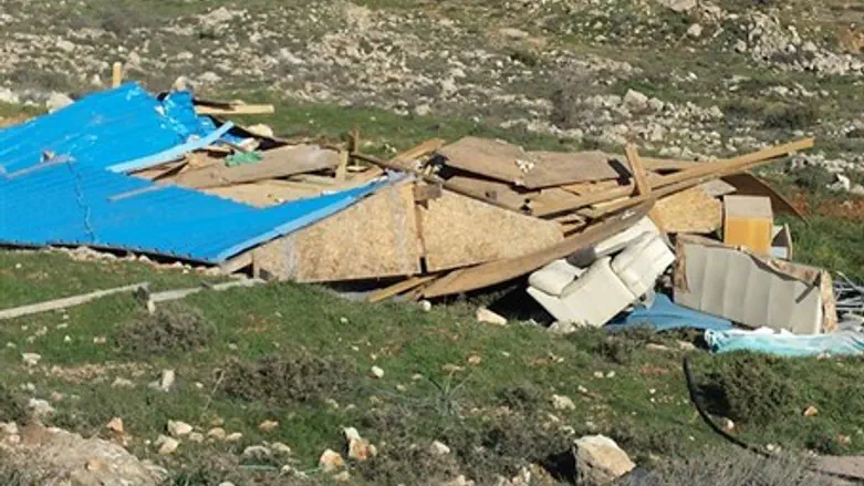 The demolished structure