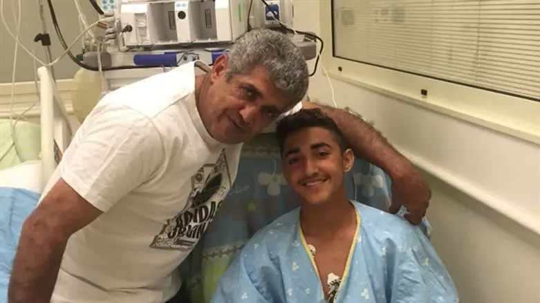 האב והבן בבית החולים