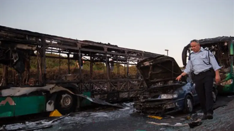 Scene of Jerusalem bus bombing