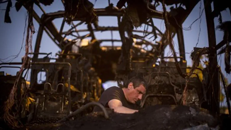 Внутри взорванного автобуса №12