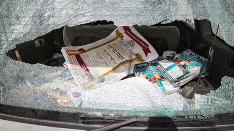 Windshield damage from a rock