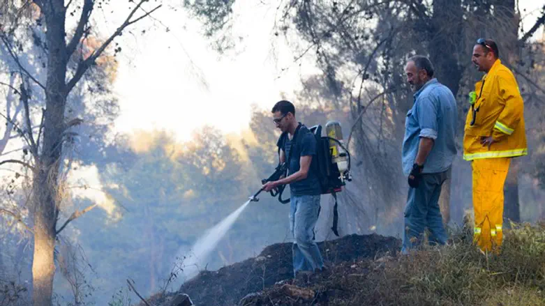 לוחמי האש בפעולה